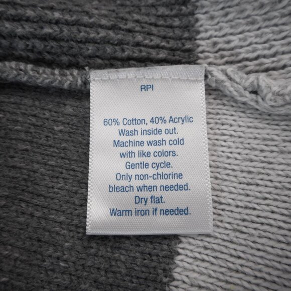 Urban Pipeline Men's size M Gray Striped Knit Hooded Sweater Hoodie - Picture 7 of 8